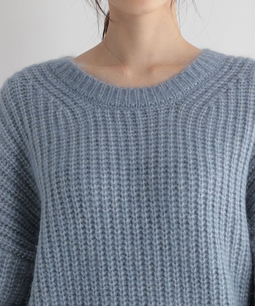 Andemiu（アンデミュウ）の「カタアゼニット216859（ニット/セーター・レディース・ブラウン/ブルー/アイボリー・FREE）」の9枚目の写真