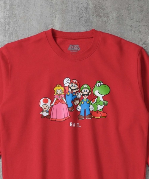 BAIT（ベイト）の「【2107_SPM】BAIT x MARIO ALLCHARACTER CREW 216-SPM-SWT-001（スウェット・メンズ・レッド・SMALL/MEDIUM/LARGE）」の4枚目の写真