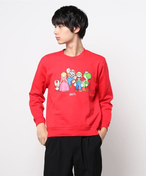 BAIT（ベイト）の「【2107_SPM】BAIT x MARIO ALLCHARACTER CREW 216-SPM-SWT-001（スウェット・メンズ・レッド・SMALL/MEDIUM/LARGE）」の6枚目の写真