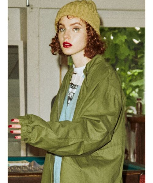 jouetie（ジュエティ）の「ケーブルニットキャップ（ニットキャップ/ビーニー・レディース・ブラック/ピンク/ベージュ・FREE）」の3枚目の写真