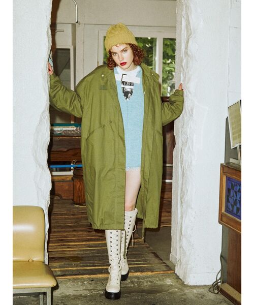 jouetie（ジュエティ）の「ケーブルニットキャップ（ニットキャップ/ビーニー・レディース・ブラック/ピンク/ベージュ・FREE）」の6枚目の写真