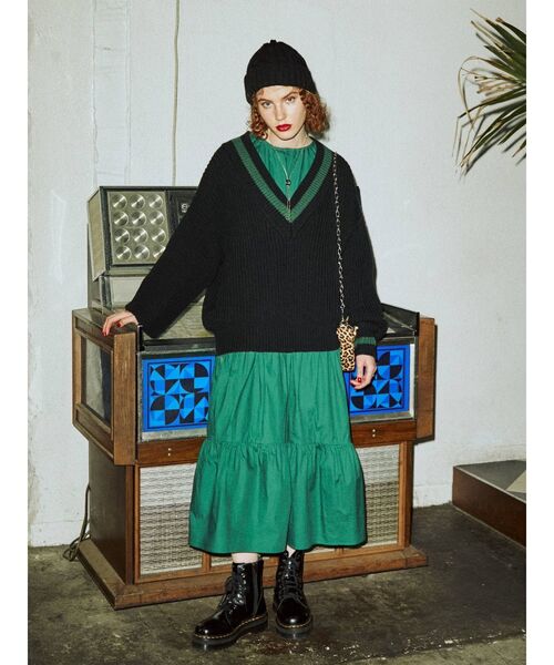 jouetie（ジュエティ）の「ケーブルニットキャップ（ニットキャップ/ビーニー・レディース・ブラック/ピンク/ベージュ・FREE）」の5枚目の写真