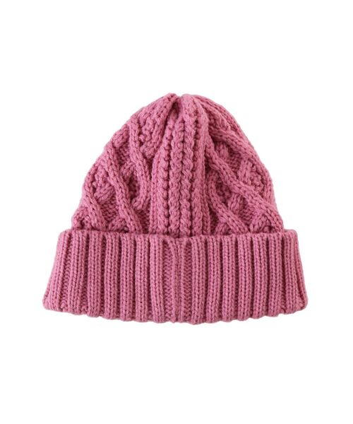 jouetie（ジュエティ）の「ケーブルニットキャップ（ニットキャップ/ビーニー・レディース・ブラック/ピンク/ベージュ・FREE）」の9枚目の写真