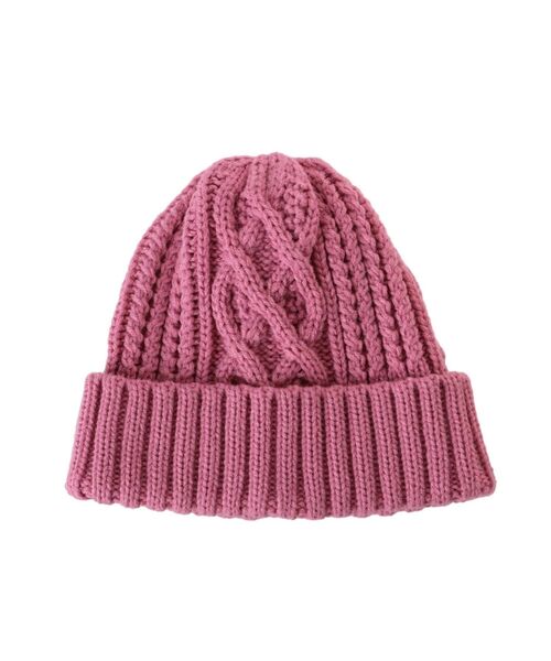 jouetie（ジュエティ）の「ケーブルニットキャップ（ニットキャップ/ビーニー・レディース・ブラック/ピンク/ベージュ・FREE）」の15枚目の写真