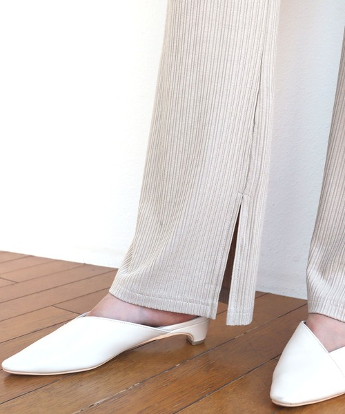 andme(アンドミー)の「サイドスリットカットリブパンツ(その他パンツ・レディース・ピンク/アイボリー/グレー系その他/ブラック・M/L)」の12枚目の写真