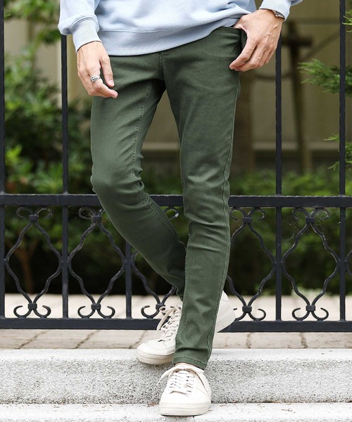 roshell（ロシェル）の「スーパーストレッチスキニーカラージーンズ（デニムパンツ・メンズ・ホワイト/ブラック/ベージュ/ネイビー/カーキ/グレイッシュベージュ・LARGE/X-LARGE/SMALL/MEDIUM）」の5枚目の写真