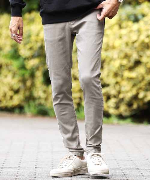 roshell（ロシェル）の「スーパーストレッチスキニーカラージーンズ（デニムパンツ・メンズ・ホワイト/ブラック/ベージュ/ネイビー/カーキ/グレイッシュベージュ・LARGE/X-LARGE/SMALL/MEDIUM）」の4枚目の写真