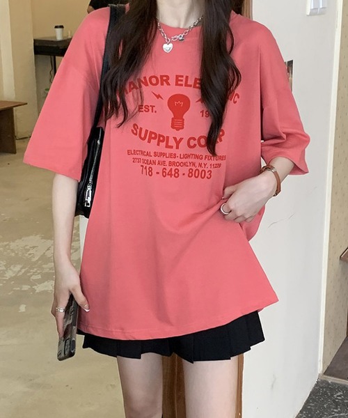 Bifrost(ビフレスト)の「プリントTシャツ(Tシャツ/カットソー・レディース・ホワイト/ライトグレー/レッド・L/XL)」の1枚目の写真