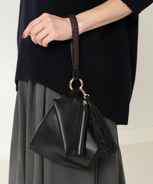 Demi-Luxe BEAMS(デミルクス ビームス)の「ATELIER AMBOISE × Demi-Luxe BEAMS / 別注 LULU レザー バケツバッグ(クラッチバッグ・レディース・ブラウン系その他4/ブラック・ONE SIZE)」の13枚目の写真