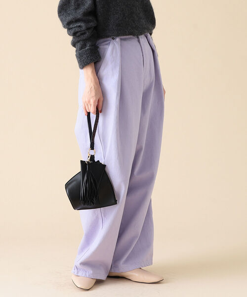 Demi-Luxe BEAMS(デミルクス ビームス)の「ATELIER AMBOISE × Demi-Luxe BEAMS / 別注 LULU レザー バケツバッグ(クラッチバッグ・レディース・ブラウン系その他4/ブラック・ONE SIZE)」の9枚目の写真