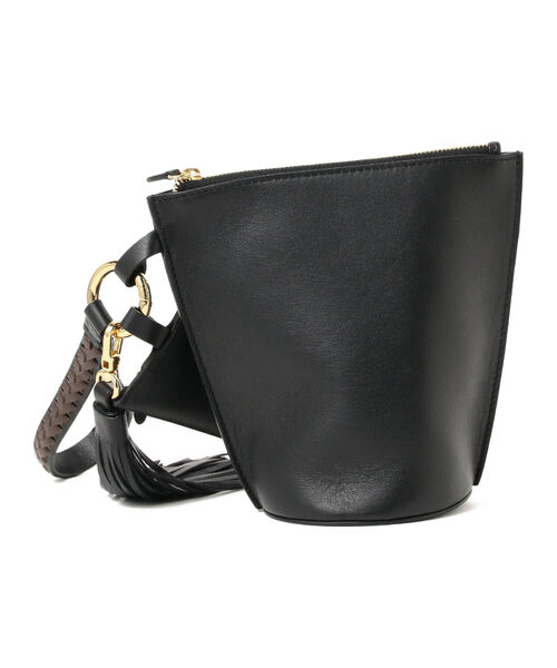 Demi-Luxe BEAMS(デミルクス ビームス)の「ATELIER AMBOISE × Demi-Luxe BEAMS / 別注 LULU レザー バケツバッグ(クラッチバッグ・レディース・ブラウン系その他4/ブラック・ONE SIZE)」の17枚目の写真