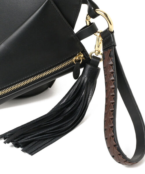 Demi-Luxe BEAMS(デミルクス ビームス)の「ATELIER AMBOISE × Demi-Luxe BEAMS / 別注 LULU レザー バケツバッグ(クラッチバッグ・レディース・ブラウン系その他4/ブラック・ONE SIZE)」の11枚目の写真