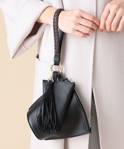 Demi-Luxe BEAMS(デミルクス ビームス)の「ATELIER AMBOISE × Demi-Luxe BEAMS / 別注 LULU レザー バケツバッグ(クラッチバッグ・レディース・ブラウン系その他4/ブラック・ONE SIZE)」の19枚目の写真