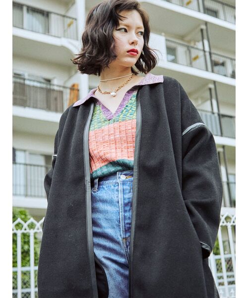 jouetie(ジュエティ)の「スキッパーニット(ニット/セーター・レディース・ブラック/その他1/その他2・MEDIUM)」の4枚目の写真