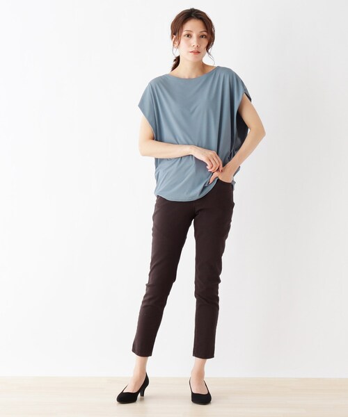 SHOO・LA・RUE（シューラルー）の「◆脇タックドルマンプルオーバー（Tシャツ/カットソー・レディース・ブラック/ライトブルー/ブラウン系・03/02/04）」の11枚目の写真