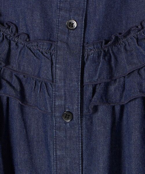 SHIPS（シップス）の「*〈手洗い可能〉デニムフリルブラウス◇（シャツ/ブラウス・レディース・ブルー/ネイビー/ライトブルー・ONE SIZE）」の12枚目の写真