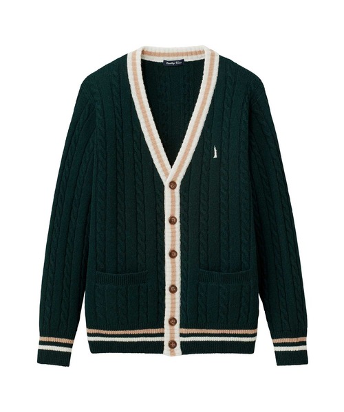Venus ケーブルカーディガン（ライン入り）