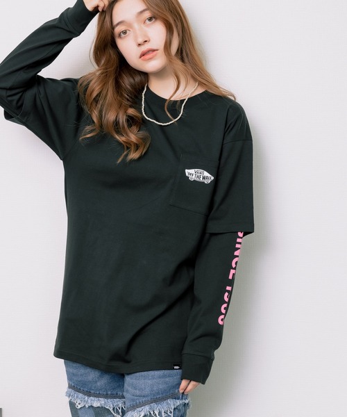 VANS（バンズ）の「VANS/ヴァンズ M VANS Layered L/S tee ロンT オーバーサイズ（Tシャツ/カットソー・メンズ・ホワイト/ブラック/エメラルド・L/M/XL）」の17枚目の写真