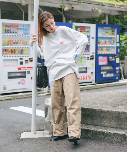 VANS（バンズ）の「VANS/ヴァンズ M VANS Layered L/S tee ロンT オーバーサイズ（Tシャツ/カットソー・メンズ・ホワイト/ブラック/エメラルド・L/M/XL）」の7枚目の写真