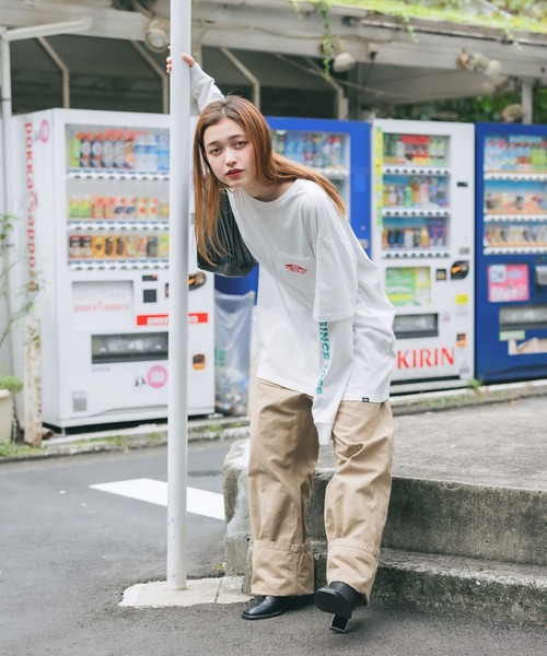 VANS（バンズ）の「VANS/ヴァンズ M VANS Layered L/S tee ロンT オーバーサイズ（Tシャツ/カットソー・メンズ・ホワイト/ブラック/エメラルド・L/M/XL）」の8枚目の写真