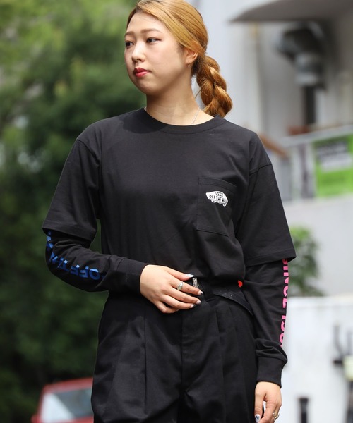 VANS（バンズ）の「VANS/ヴァンズ M VANS Layered L/S tee ロンT オーバーサイズ（Tシャツ/カットソー・メンズ・ホワイト/ブラック/エメラルド・L/M/XL）」の6枚目の写真