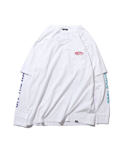 VANS（バンズ）の「VANS/ヴァンズ M VANS Layered L/S tee ロンT オーバーサイズ（Tシャツ/カットソー・メンズ・ホワイト/ブラック/エメラルド・L/M/XL）」の16枚目の写真