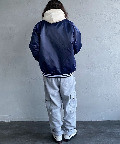 MLB（メジャーリーグベースボール）の「【Begin 12月号掲載】[FANATICS/ファナティクス] 別注NYロゴベースボールスタジャン（スタジャン・メンズ・ネイビー・S/M/L/XL）」の22枚目の写真