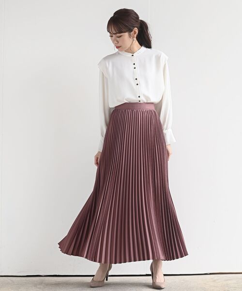 rps（アールピーエス）の「ダブルボタンウイングスリーブブラウス（シャツ/ブラウス・レディース・オフホワイト/イエロー系その他/ブラック/ダークグリーン・M/フリー）」の8枚目の写真