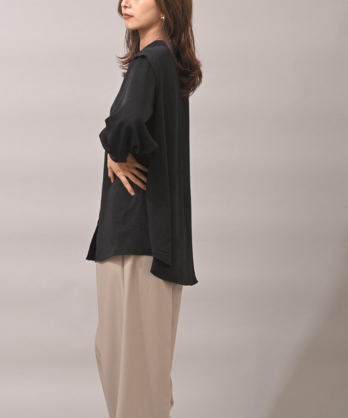 rps（アールピーエス）の「ダブルボタンウイングスリーブブラウス（シャツ/ブラウス・レディース・オフホワイト/イエロー系その他/ブラック/ダークグリーン・M/フリー）」の18枚目の写真