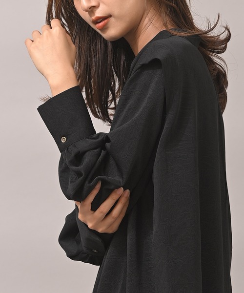 rps（アールピーエス）の「ダブルボタンウイングスリーブブラウス（シャツ/ブラウス・レディース・オフホワイト/イエロー系その他/ブラック/ダークグリーン・M/フリー）」の10枚目の写真