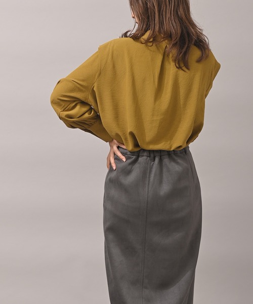 rps（アールピーエス）の「ダブルボタンウイングスリーブブラウス（シャツ/ブラウス・レディース・オフホワイト/イエロー系その他/ブラック/ダークグリーン・M/フリー）」の15枚目の写真