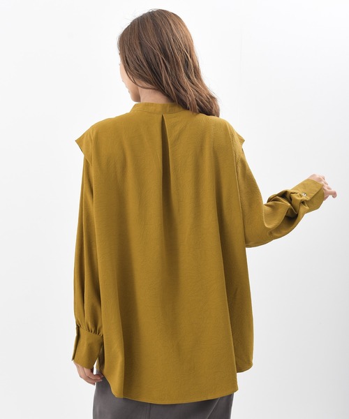 rps（アールピーエス）の「ダブルボタンウイングスリーブブラウス（シャツ/ブラウス・レディース・オフホワイト/イエロー系その他/ブラック/ダークグリーン・M/フリー）」の20枚目の写真