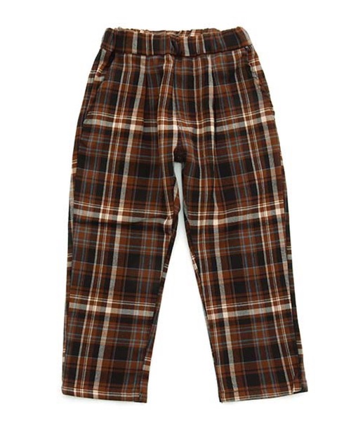 Ocean&Ground（オーシャン&グラウンド）の「チェックテーパードタックパンツ（80～140cm）（その他パンツ・キッズ・グレー/キャメル・90/100/110/120/130/95/140）」の2枚目の写真
