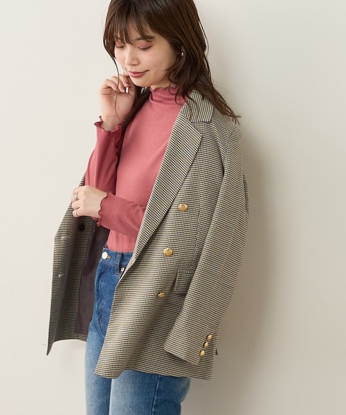 natural couture（ナチュラルクチュール）の「ほんのりラメメローカットタートル（Tシャツ/カットソー・レディース・ベージュ/ピンク/ブラック/オフホワイト・FREE）」の4枚目の写真