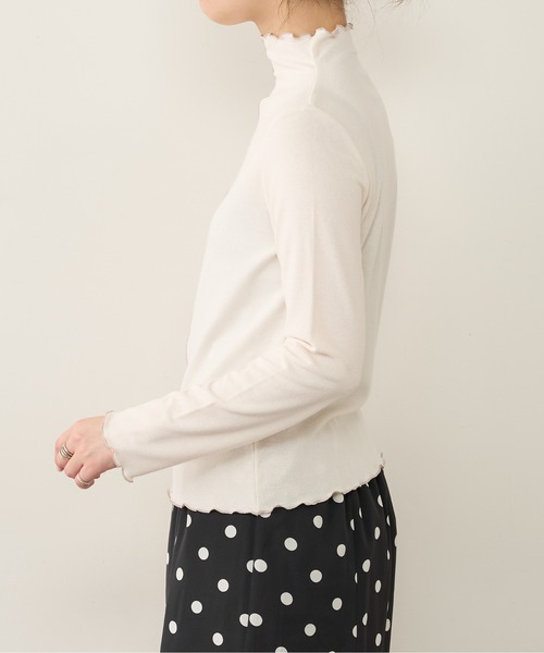 natural couture（ナチュラルクチュール）の「ほんのりラメメローカットタートル（Tシャツ/カットソー・レディース・ベージュ/ピンク/ブラック/オフホワイト・FREE）」の15枚目の写真