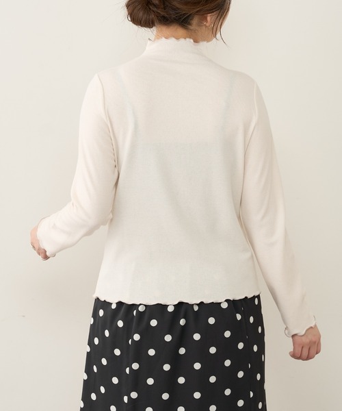 natural couture（ナチュラルクチュール）の「ほんのりラメメローカットタートル（Tシャツ/カットソー・レディース・ベージュ/ピンク/ブラック/オフホワイト・FREE）」の17枚目の写真