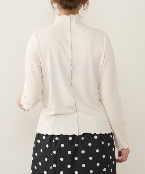 natural couture（ナチュラルクチュール）の「ほんのりラメメローカットタートル（Tシャツ/カットソー・レディース・ベージュ/ピンク/ブラック/オフホワイト・FREE）」の20枚目の写真