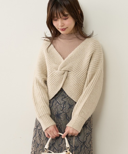 natural couture（ナチュラルクチュール）の「ほんのりラメメローカットタートル（Tシャツ/カットソー・レディース・ベージュ/ピンク/ブラック/オフホワイト・FREE）」の18枚目の写真