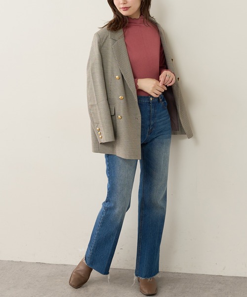 natural couture（ナチュラルクチュール）の「ほんのりラメメローカットタートル（Tシャツ/カットソー・レディース・ベージュ/ピンク/ブラック/オフホワイト・FREE）」の8枚目の写真