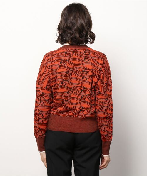 MAISON SCOTCH（メゾンスコッチ）の「コットンブレンド プリントセーター【162491】（ニット/セーター・レディース・オレンジ系その他・X-SMALL/SMALL）」の3枚目の写真