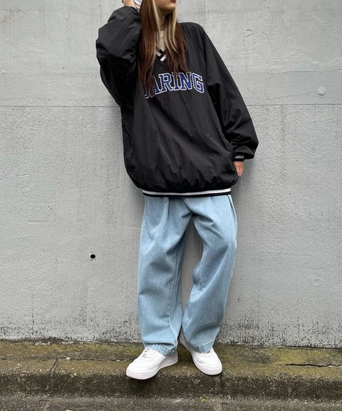 WEGO(ウィゴー)の「WEGO/ラインリブナイロンプルオーバー(スウェット・メンズ・グリーン/ブラック/グリーン系その他/ブラック系その他/ネイビー・MEDIUM/LARGE)」の9枚目の写真