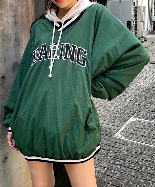 WEGO(ウィゴー)の「WEGO/ラインリブナイロンプルオーバー(スウェット・メンズ・グリーン/ブラック/グリーン系その他/ブラック系その他/ネイビー・MEDIUM/LARGE)」の13枚目の写真