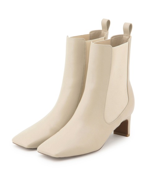 ADAM ET ROPE'（アダムエロペ）の「ミドル丈サイドゴア ブーツ（ブーツ・レディース・ブラック/オフホワイト・23.0cm/23.5cm/24.0cm/24.5cm）」の8枚目の写真