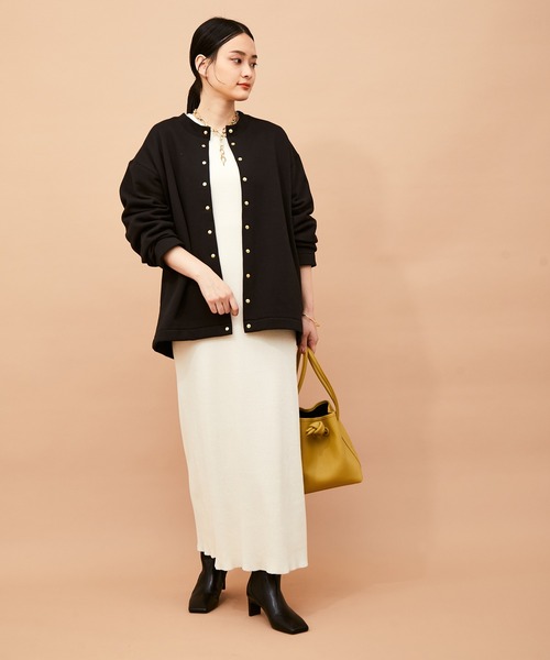 ADAM ET ROPE'（アダムエロペ）の「ミドル丈サイドゴア ブーツ（ブーツ・レディース・ブラック/オフホワイト・23.0cm/23.5cm/24.0cm/24.5cm）」の9枚目の写真