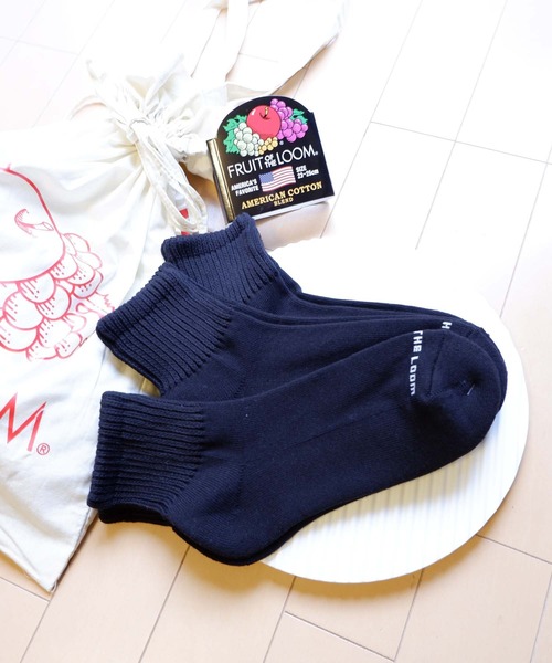 FRUIT OF THE LOOM(フルーツオブザルーム)の「【FRUIT OF THE LOOM】クォーター丈 ベーシック 3Pソックス / つま先 先端 ブランドロゴ入り(ソックス/靴下・メンズ・マルチ/ブラック/ホワイト・23cm~25cm/25cm~27cm)」の1枚目の写真