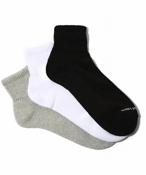 FRUIT OF THE LOOM(フルーツオブザルーム)の「【FRUIT OF THE LOOM】クォーター丈 ベーシック 3Pソックス / つま先 先端 ブランドロゴ入り(ソックス/靴下・メンズ・マルチ/ブラック/ホワイト・23cm~25cm/25cm~27cm)」の8枚目の写真
