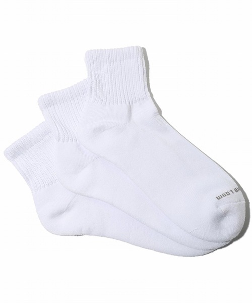 FRUIT OF THE LOOM(フルーツオブザルーム)の「【FRUIT OF THE LOOM】クォーター丈 ベーシック 3Pソックス / つま先 先端 ブランドロゴ入り(ソックス/靴下・メンズ・マルチ/ブラック/ホワイト・23cm~25cm/25cm~27cm)」の9枚目の写真