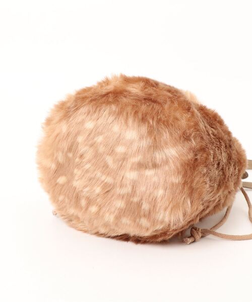 Samansa Mos2（サマンサ モスモス）の「エコファー巾着ショルダーバッグ（ショルダーバッグ・レディース・モカ/キャメル・ﾌﾘ-）」の3枚目の写真