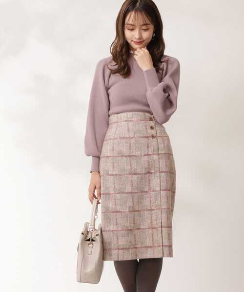 PROPORTION BODY DRESSING(プロポーションボディドレッシング)の「ループチェックツイードタイトスカート / 1211220006(スカート・レディース・ブラウン/ベージュ系その他・MEDIUM/SMALL)」の18枚目の写真