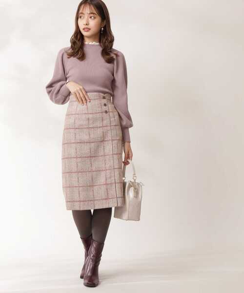 PROPORTION BODY DRESSING(プロポーションボディドレッシング)の「ループチェックツイードタイトスカート / 1211220006(スカート・レディース・ブラウン/ベージュ系その他・MEDIUM/SMALL)」の19枚目の写真